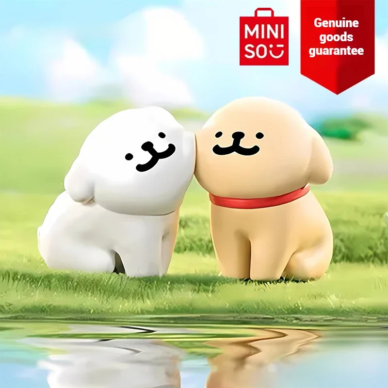 

MINISO Genuine Line Dog Series Blind Box Happy Stickers Love Investment Trendy Play Comic Character Ornament Girl Gift Toy