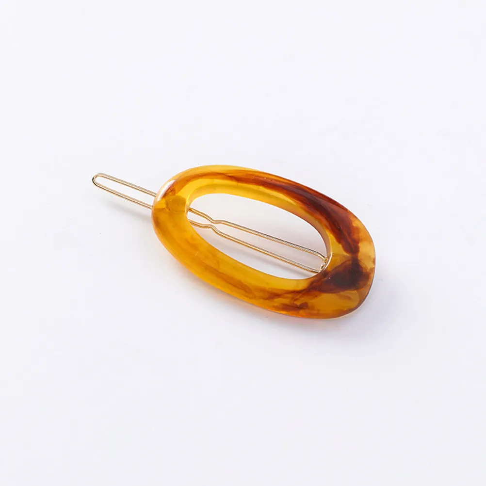5Pcs Oval Hairpins Acrylic Hair Clips for Women Strong Grip Elegant Design Versatile Styling Daily Party Wedding Accessory