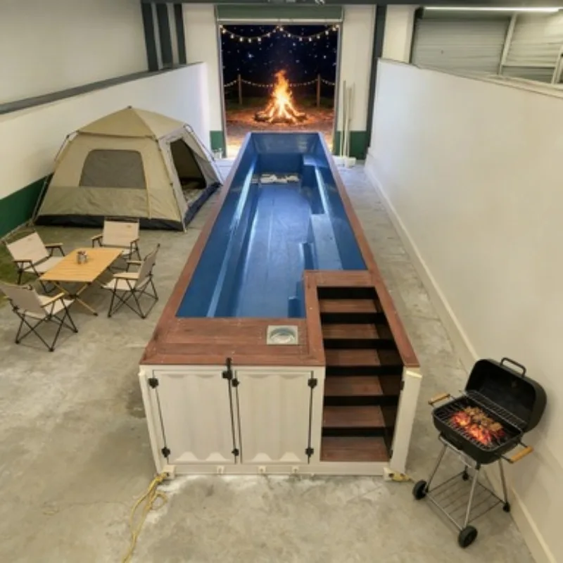 20ft 40ft Steel Container Swimming Pool with Filtration System for Outdoor Family