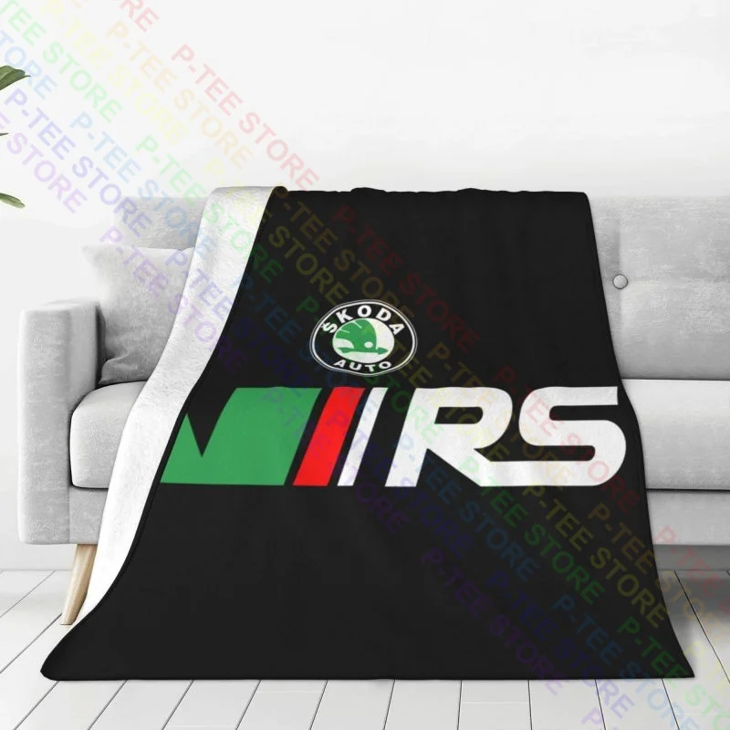 Skoda Rs Vrs Motorsport Graphicorrally Wrc Racing Blanket Soft Comfort Anti-Pilling Bedding Travel Camping Blanket