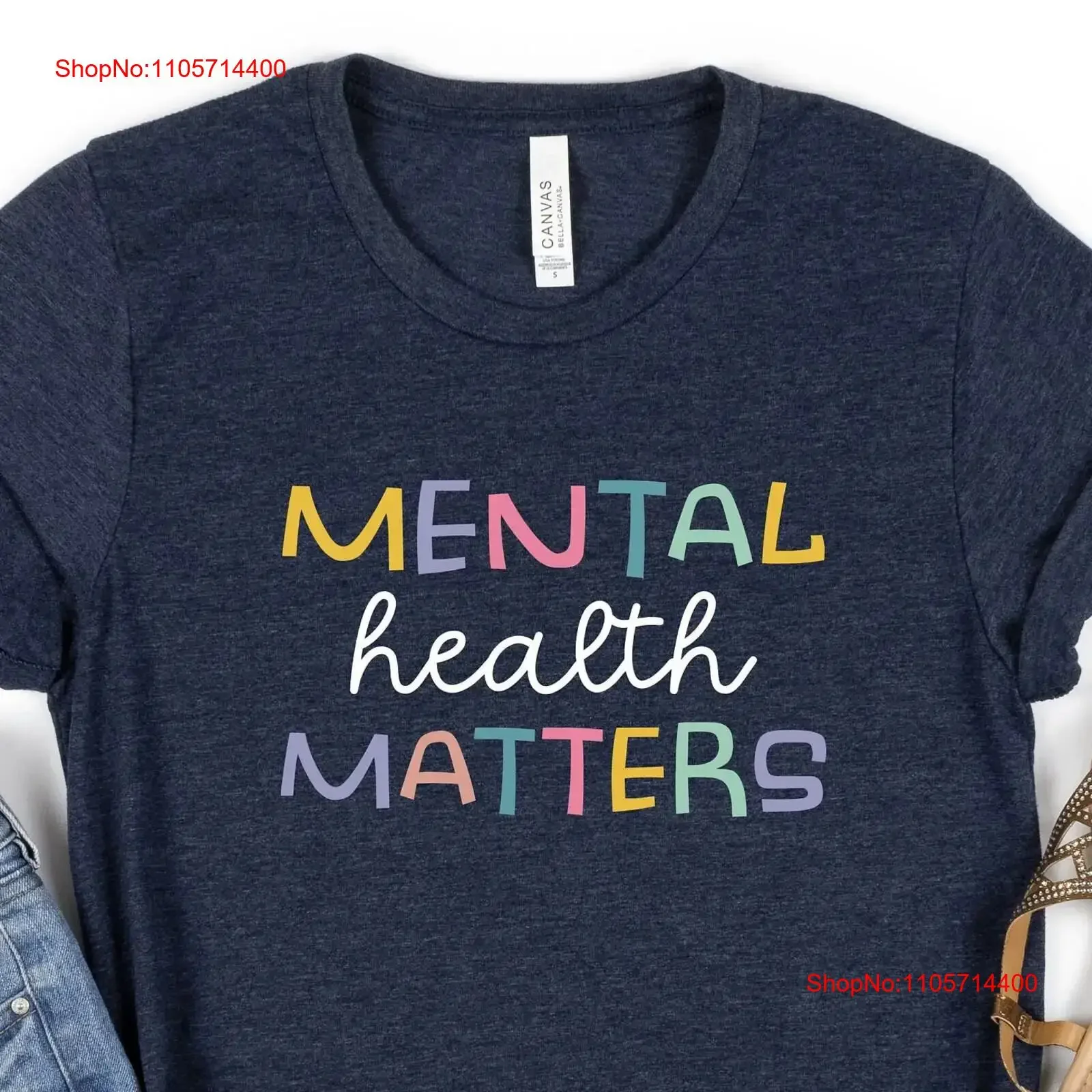 Mental Health Matters T Shirt Anxiety PsychologisT You Matter Counselor Awareness vintage Washed Top For Everyday Wear