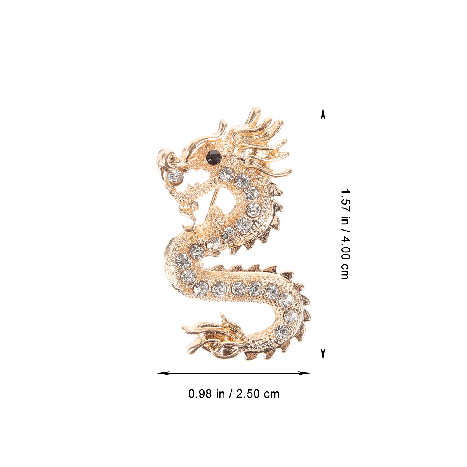 أنيقة التنين بروش دبوس معدني مجوهرات الزخرفية للملابس معطف سترة فستان حقيبة يد تسليط الضوء على المظهر هدية حفلة #4