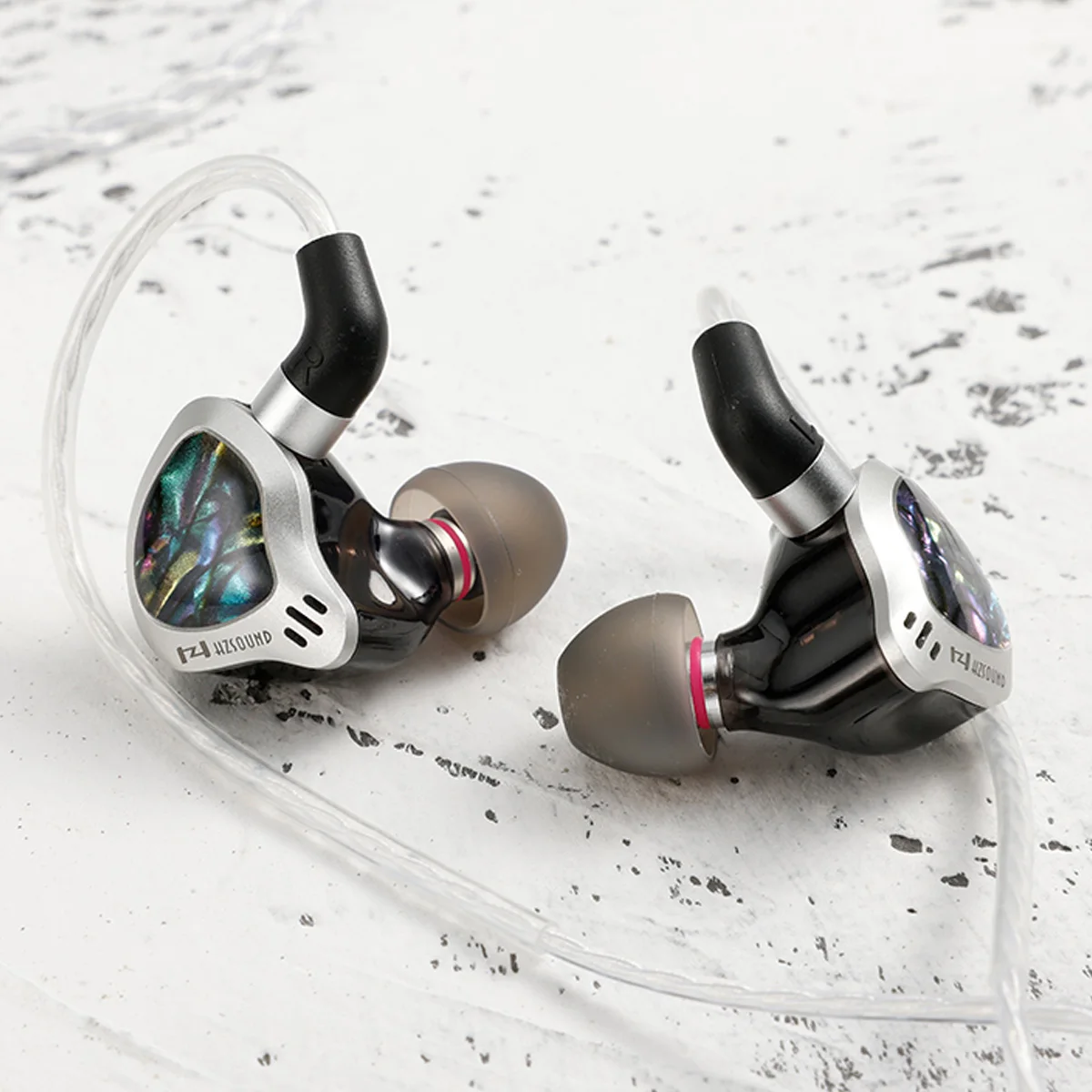 Наушники HZSOUND Ginkgo AI IEMs 10 мм 1DD+1PZT HiFi с 3 сменными амбушюрами и съемным 2-контактным кабелем