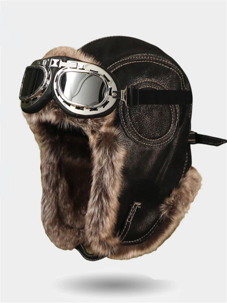 Bomber Hat Men Women Thick Warm Russian Ushanka Fur Hat Fashion Male Female Winter Hat Black Grey Earflap Ski Russian Cap