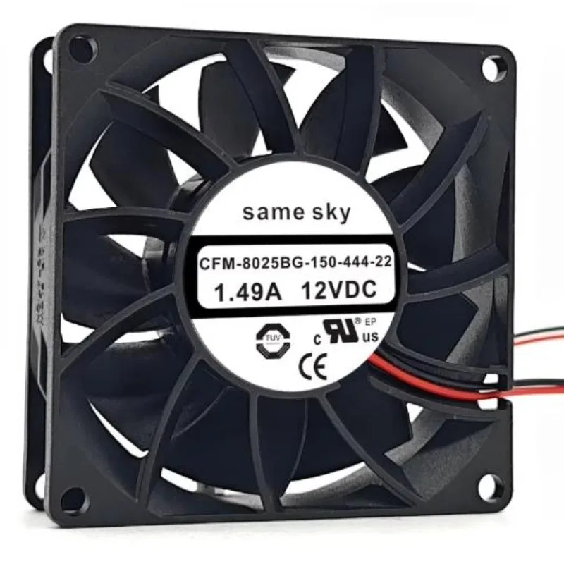 مروحة تبريد جديدة لنفس السماء CFM-8025BG-150-444-22 8025 DC12V 1.49A مروحة تبريد 80*80*25 مللي متر