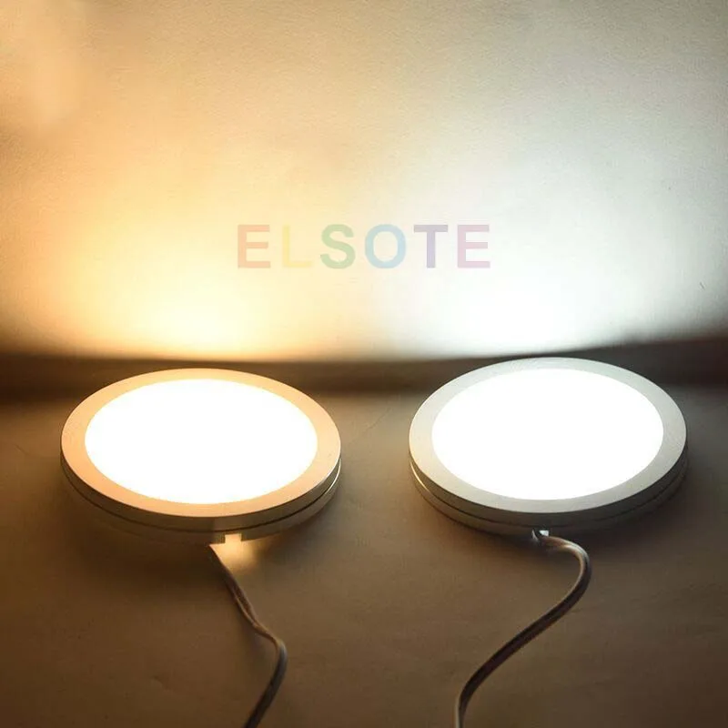 ELSOTE LED 12/24V Mini Lamp For Cabinet Display Case Counter Round Lighting Caravan Camper Spot Lamp Interior Lights RGBW 3W 5W