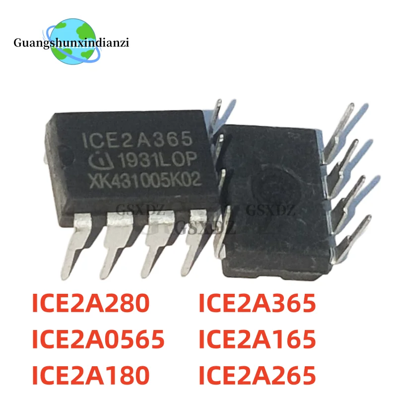 10PCS NEW ICE2A280 ICE2A0565 ICE2A180 ICE2A365 ICE2A165 ICE2A265 DIP-8 Power management chip