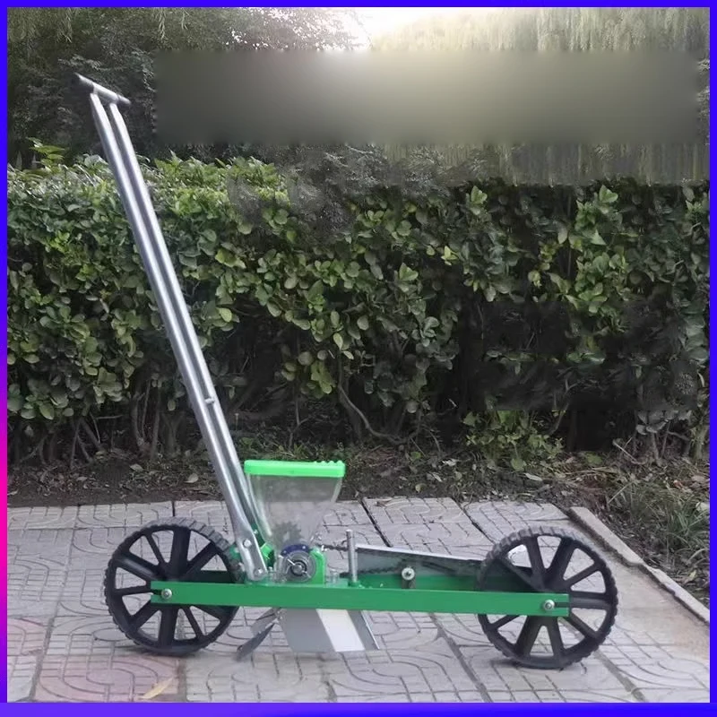 Manual Plant Seeder 1 Row Precision Seeder Multi-purpose Metal Garden Tool for Cereals Legumes Vegetables