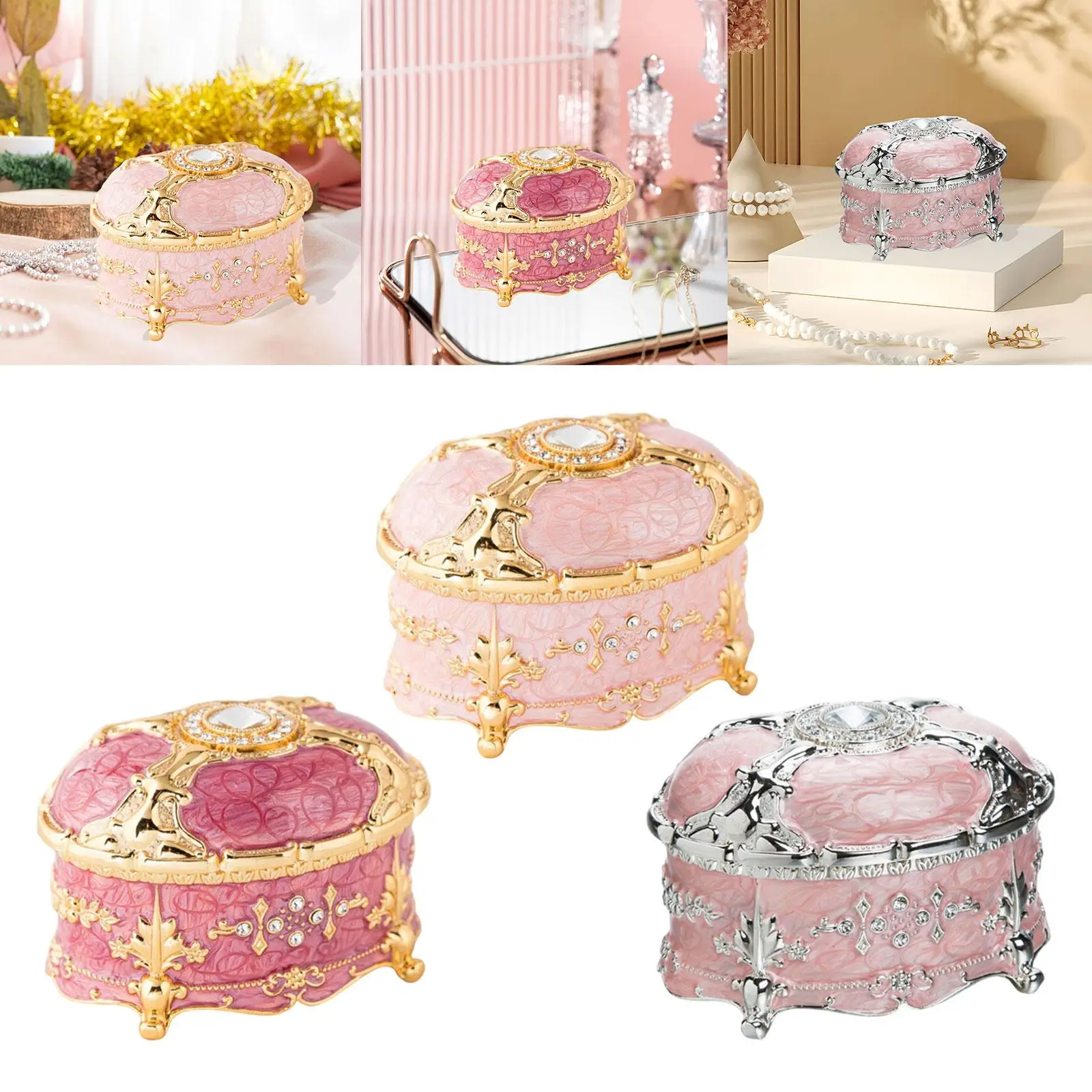 

Коробка для хранения ювелирных изделий, коробка для колец, чехол для украшения рабочего стола, подарочная коробка на память, овальная