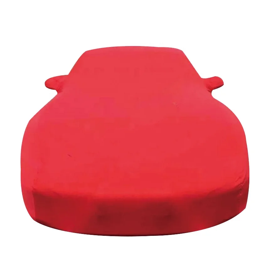 STTL High Elastic Breathable Velvet Stretch Cloth Indoor Dust-proof Car Cover for Car Show 4S Store