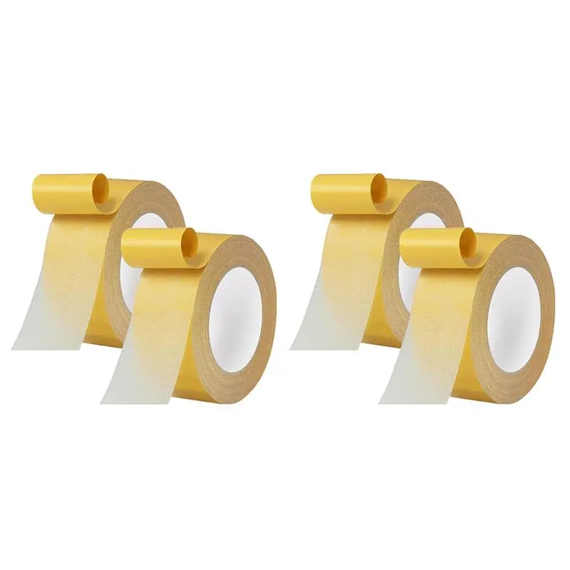 a29f-4pcs-double-side-tape-2-sided-thin-self-adhesive-tape-high-tack-universal-clear-double-sided-tape-fabric-tape-4cmx20m