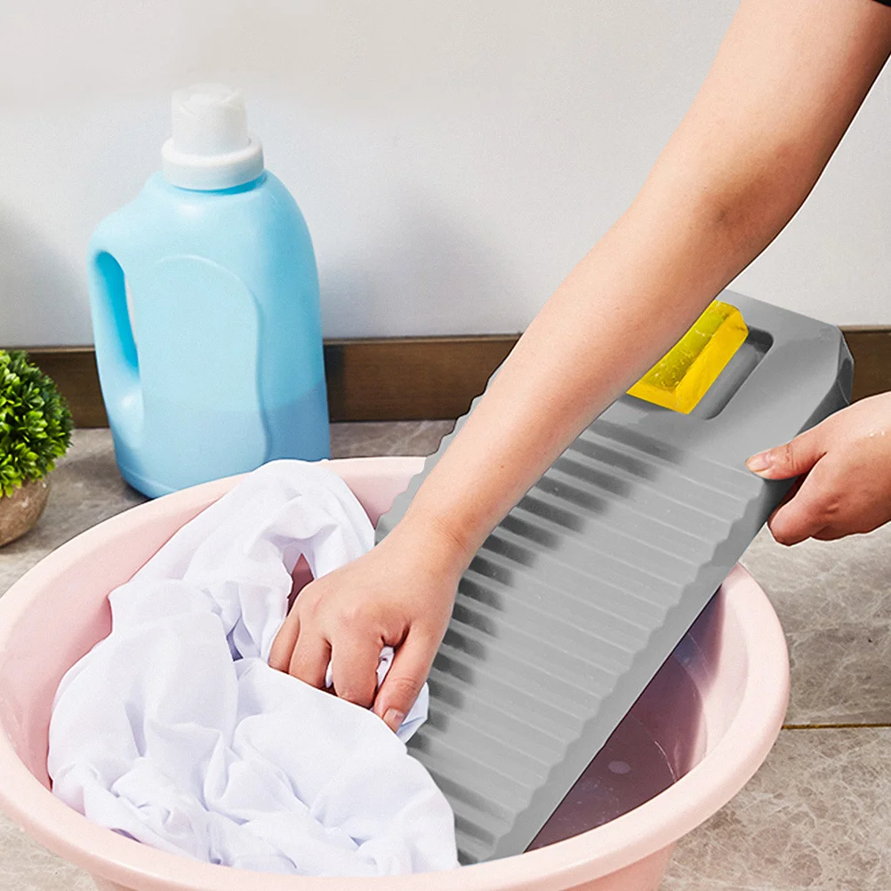 

Plastic Washboard Thickened Handheld Design Easy To Move Strong Friction For Laundry Manual Clothes Washer Reusable