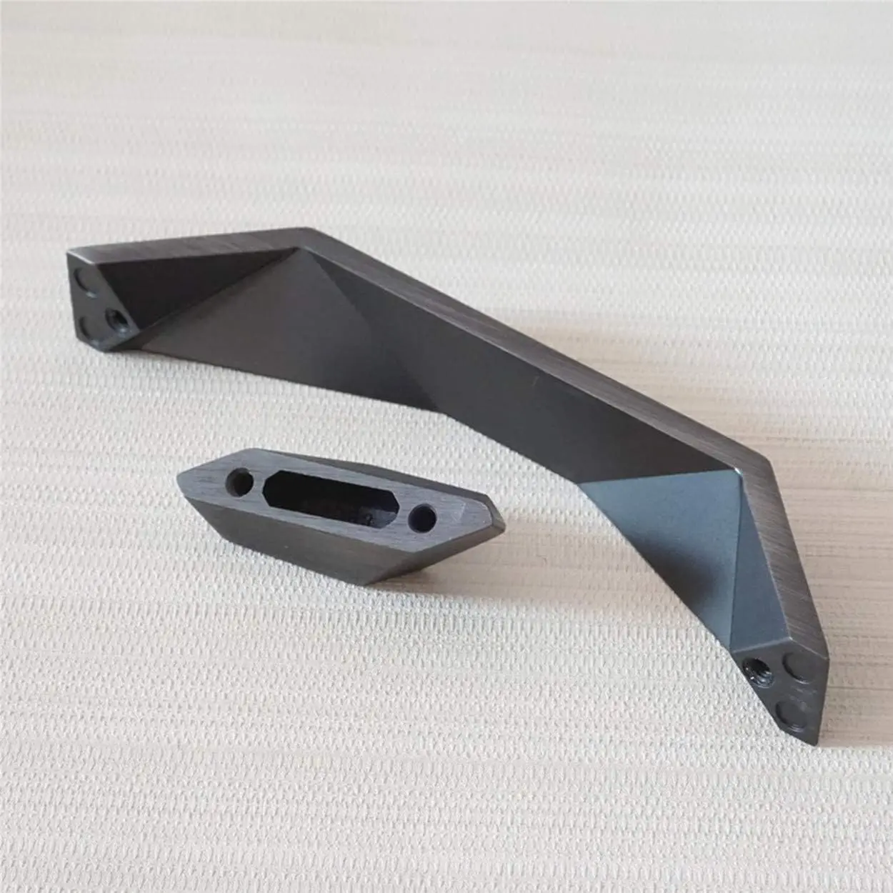 Brushed Grey Cabinet Handles Modern Simple Wardrobe Pulls Zinc Alloy Kitchen Cupboard Door Knobs Furniture Hardware 128mm 192mm