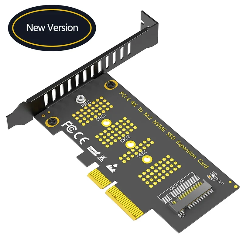 

Карта расширения PCI Express 3.0 X4 — NVME M Key Адаптер PCIE NVME + светодиодный индикатор Поддержка 2230 2242 2260 2280 M.2 NVME SSD