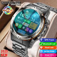 For Huawei Popular New Outdoor Smart Watch Men AMOLED Screen Military GPS 3ATM Waterproof 500mAH NFC HD call Laser Sports Watch