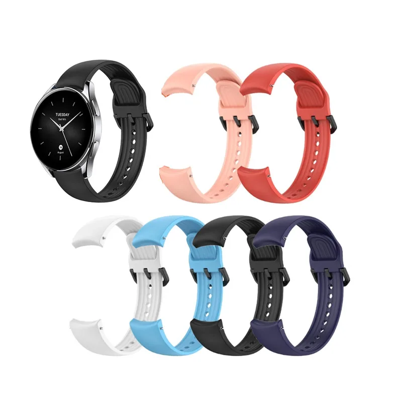 

Ремешок силиконовый для Xiaomi Watch S2 46 мм 42 мм, сменный спортивный водонепроницаемый браслет для умных часов