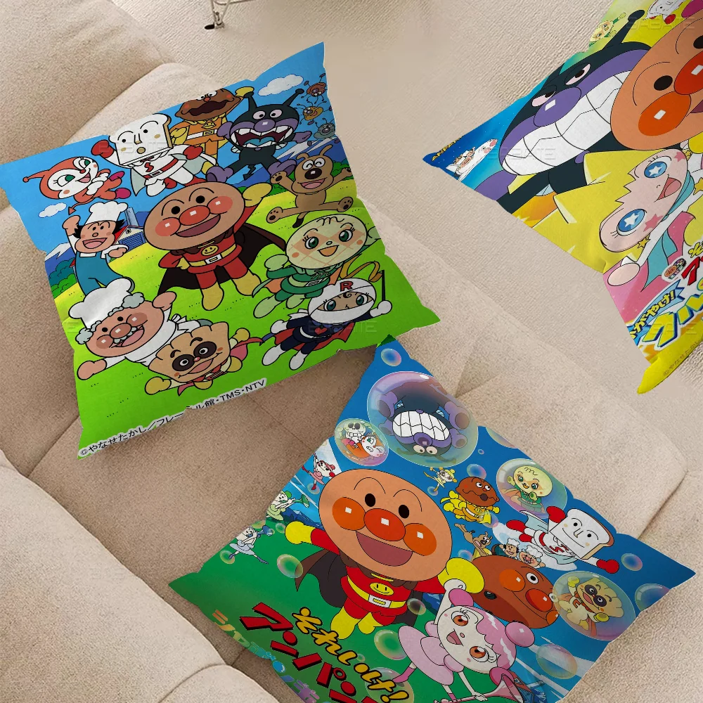 A-Anpanman Pillow Cushion Cover Pillowcase Living Room Sofa Home Decor Customized