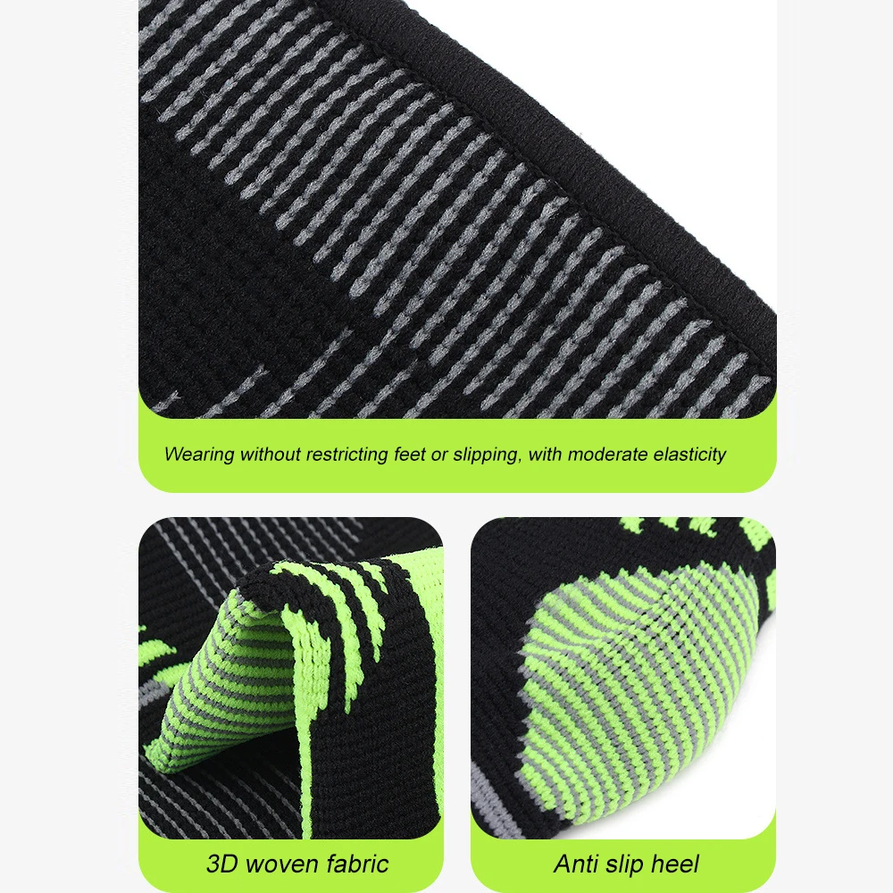 1 قطعة الجوارب دعامة القدم والكاحل لالتواء الكاحل كم ضغط ، دعم القدم النساء الرجال ، التهاب المفاصل الكاحل هدفين الرياضة الجري