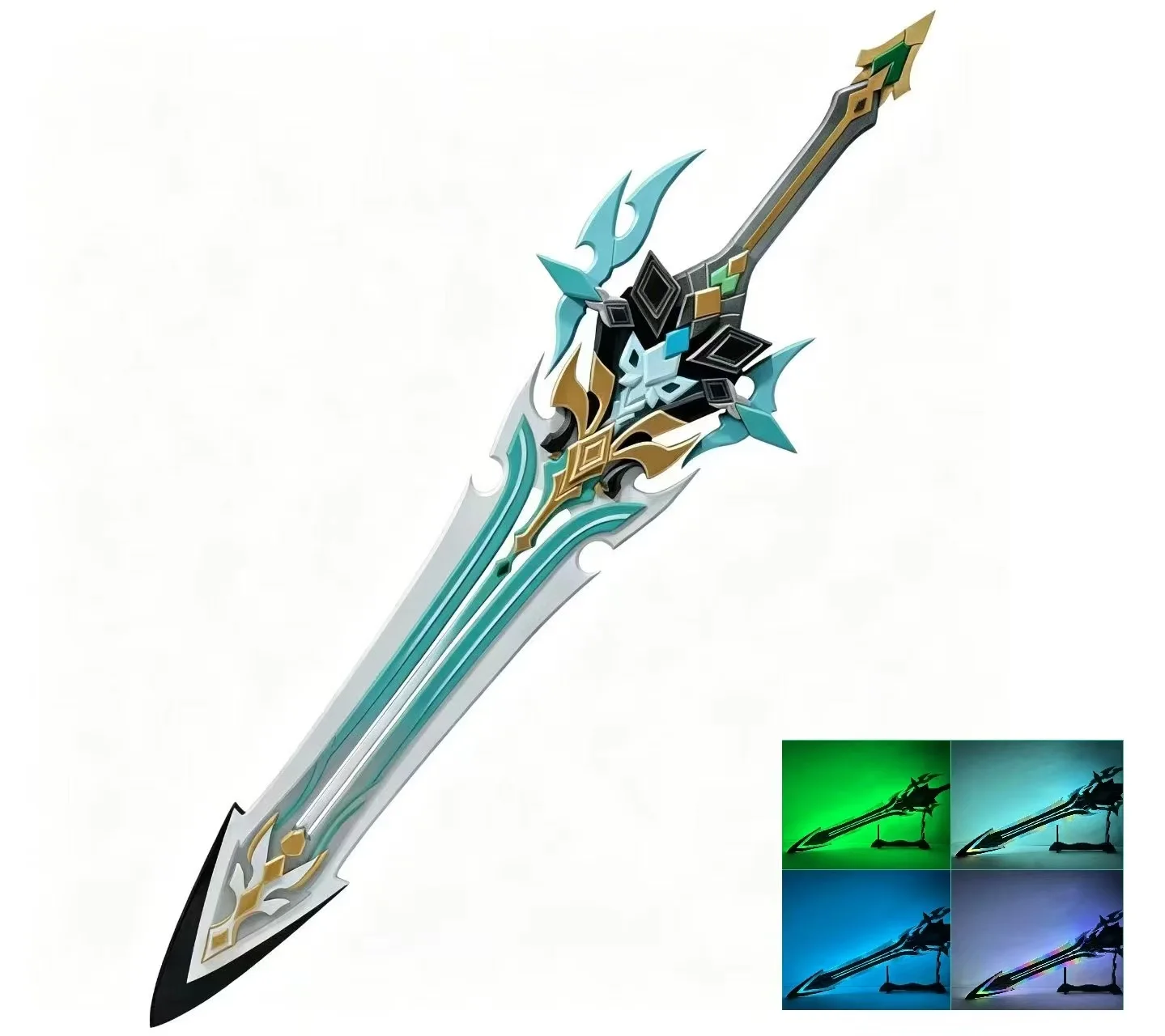 Varka Light Sword Cosplay Dual Blade Game Genshin Impact Rechargeable Halloween Christmas Costume Accessory