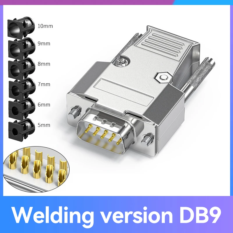 RS232 DB9 Adapter Connector Core Serial COM Plug Connectors Hole/pin DB15 Female Male Port Socket D Sub DP9 Plastic Case