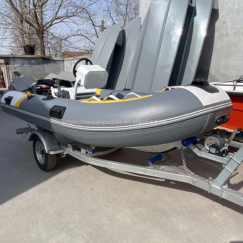 Hot Sale Leisure Foldable Rib Boat Aluminum Rigid Hull Inflatable Rib 390 360 Yacht Tender Boat For Sale