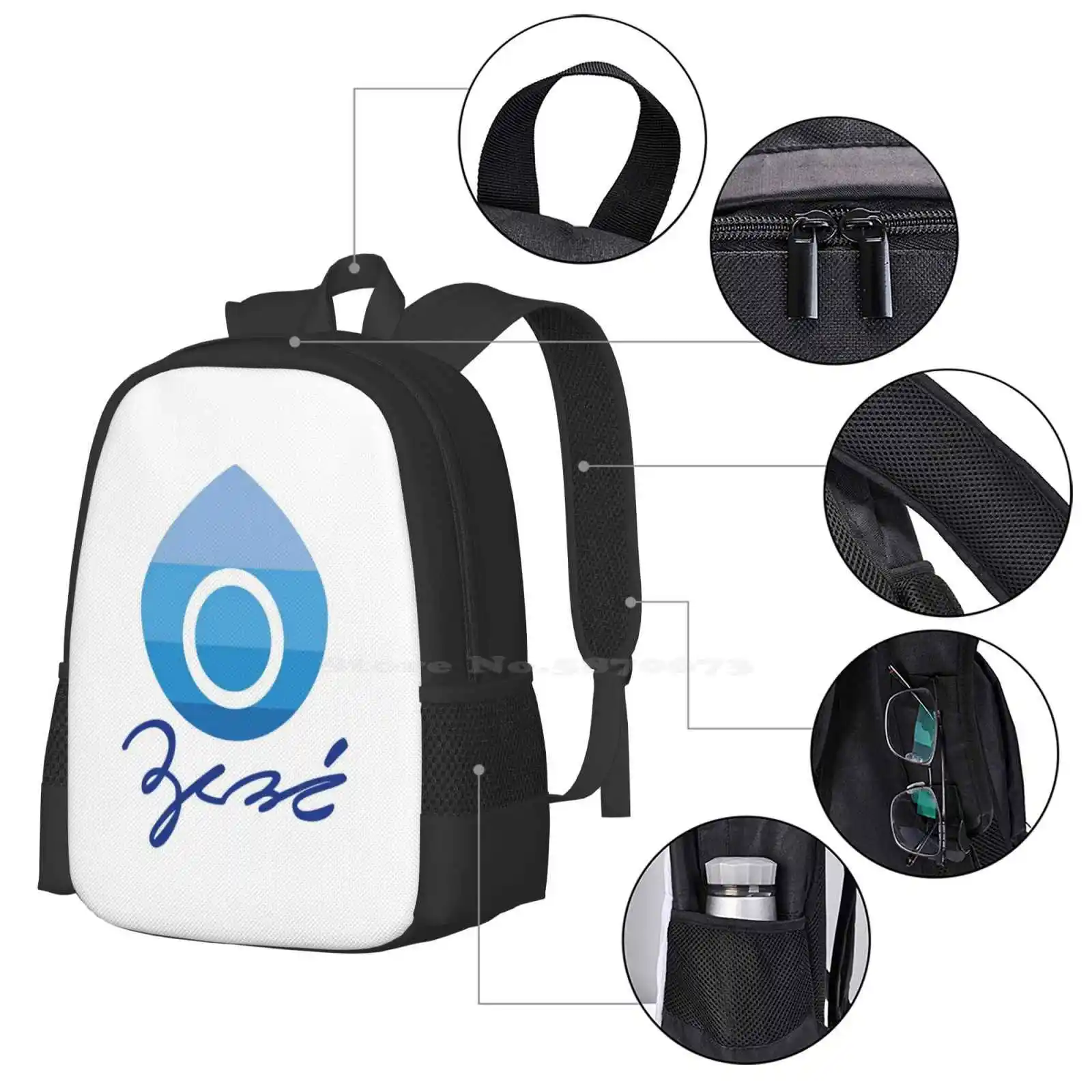 Nessa'S Swim Top Pattern Design Laptop Travel School Bags Gym Trainer Water Sword Shield Nessa