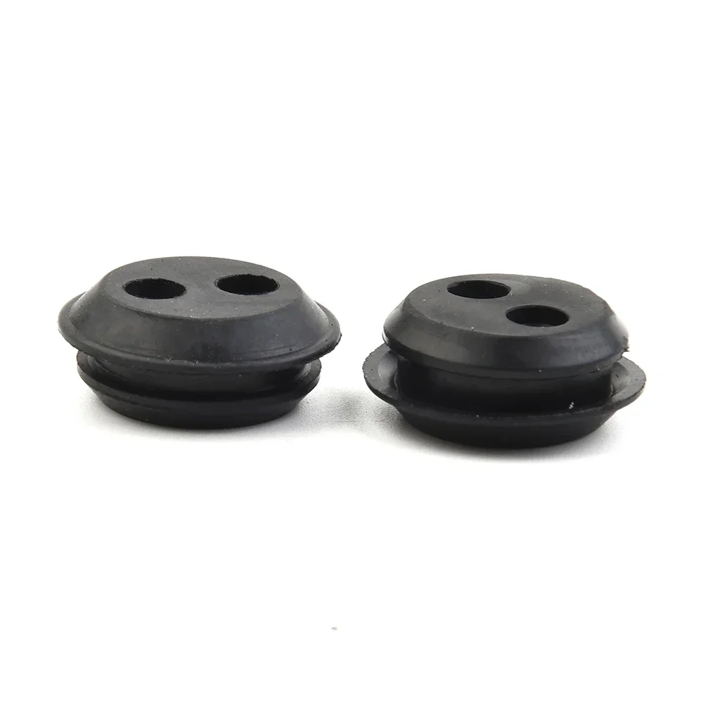 Set Trimmer Lawn Mower Cutters Blowers Rubber Black Parts Rubber Grommets 10pcs 2 Hole Fuel Tank For Stihl Useful For Honda