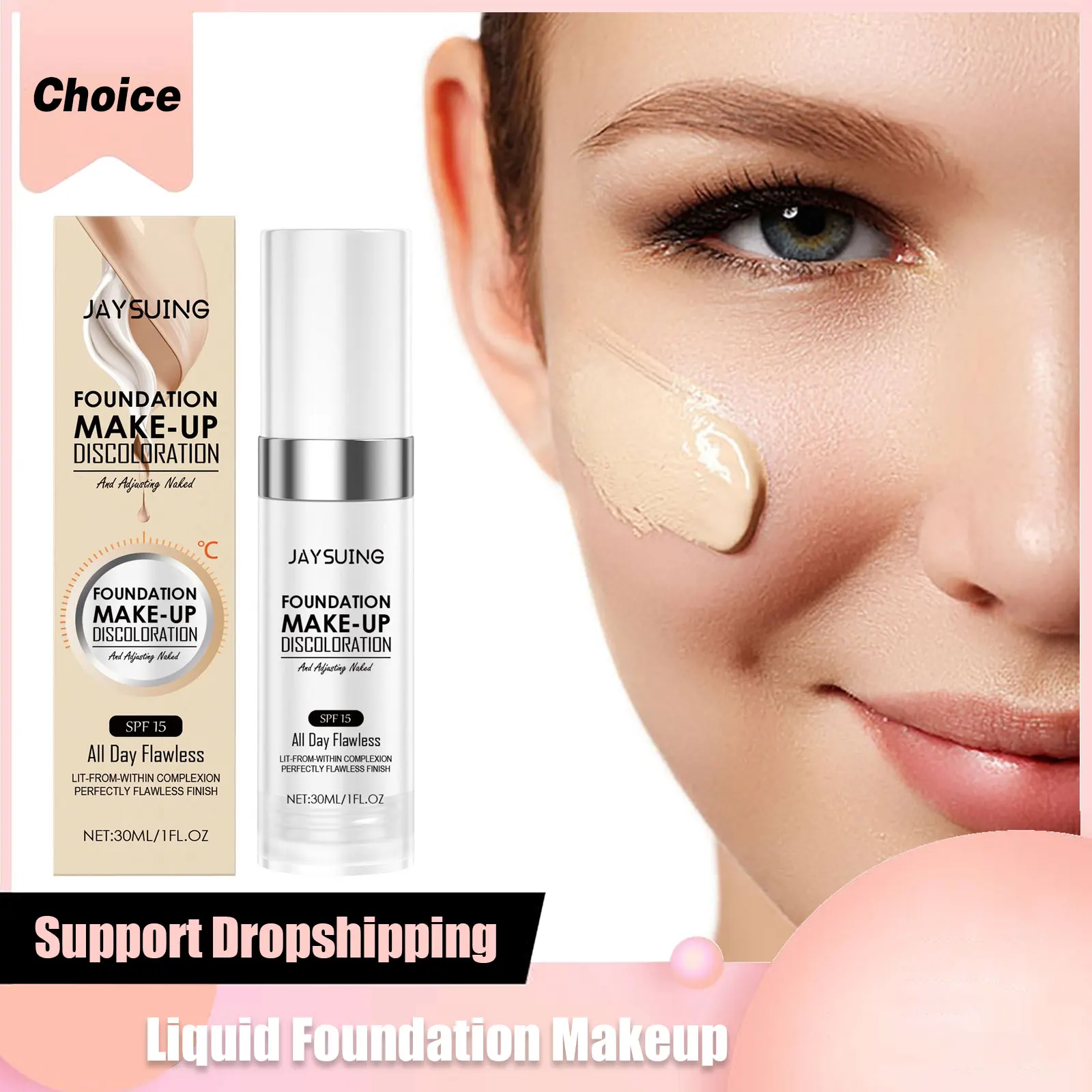 

Liquid Foundation Matte BB CC Cream Full Coverage Concealer Waterproof Long Lasting Brightening Moisturizing Base Makeup Cream