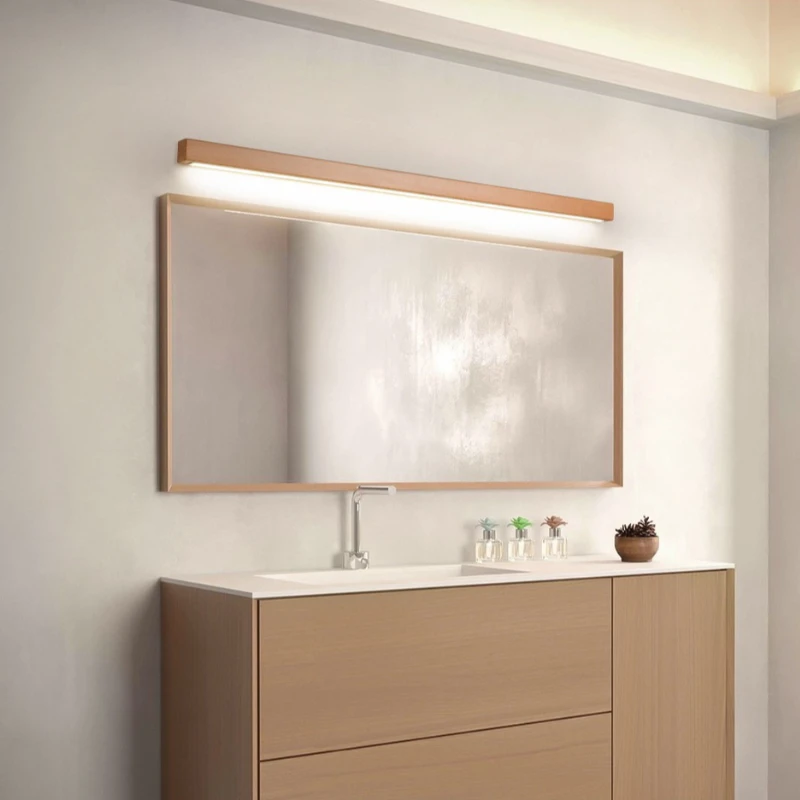 Japanese Minimalist Wall Lamps Wooden Strip LED Wall Sconces Living Room Bedroom Hotel Dining Room Cafe Embellish Light Fitting