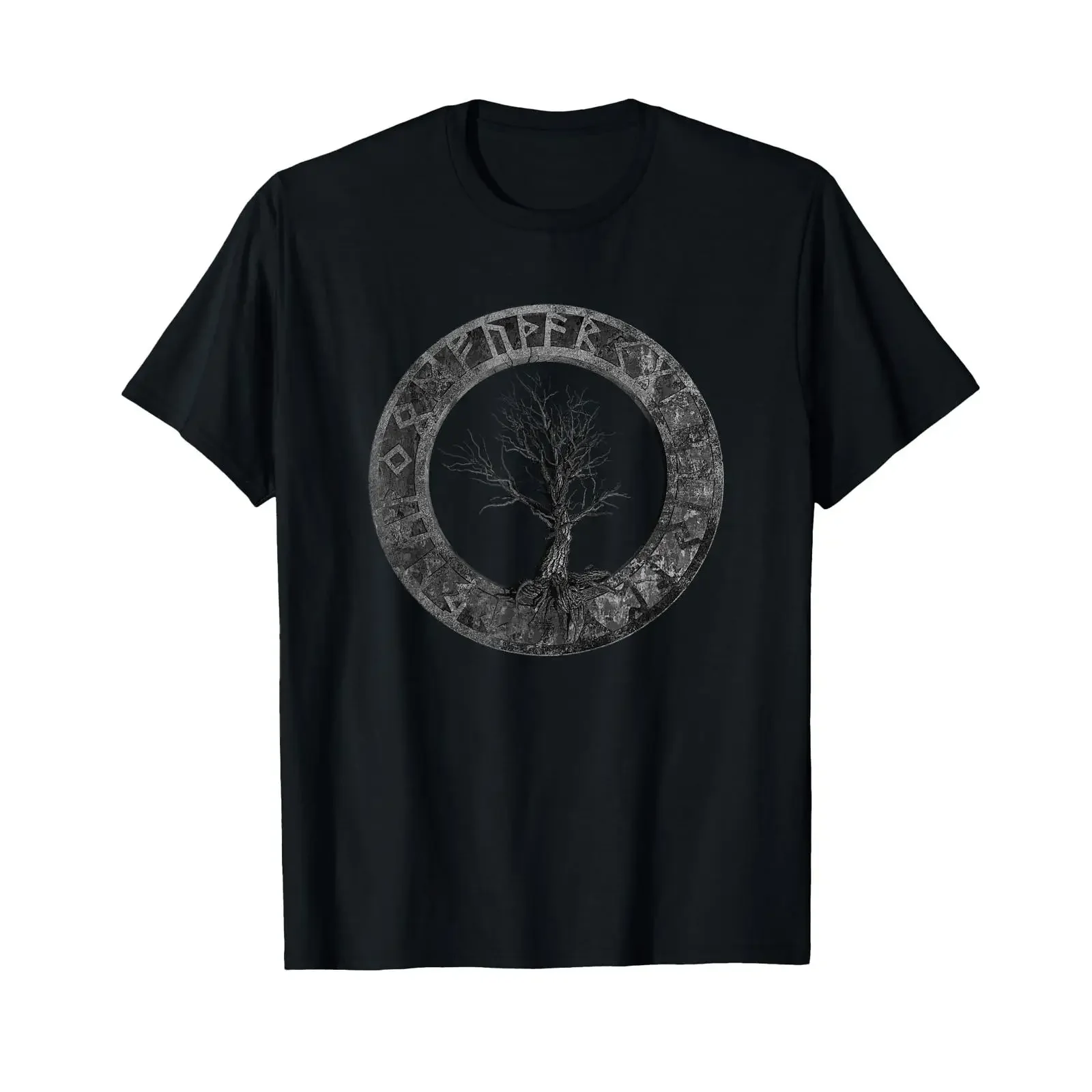 World Ash Yggdrasil Irminsul Vegvisir Viking Runes Pagan T Shirt vintage Washed Breathable graphic Unisex Comfortable fashion