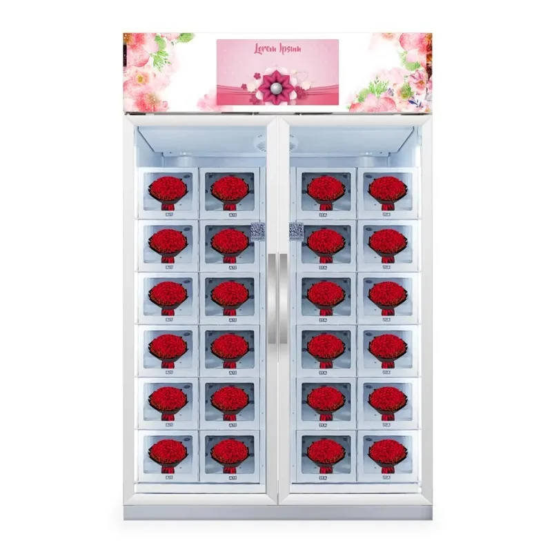 Big Capacity Fresh Flower Vending Machine Refrigerator Gifts Boxes Flower Vending Machine Smart Lockers Gifts Bouquets Outdoor