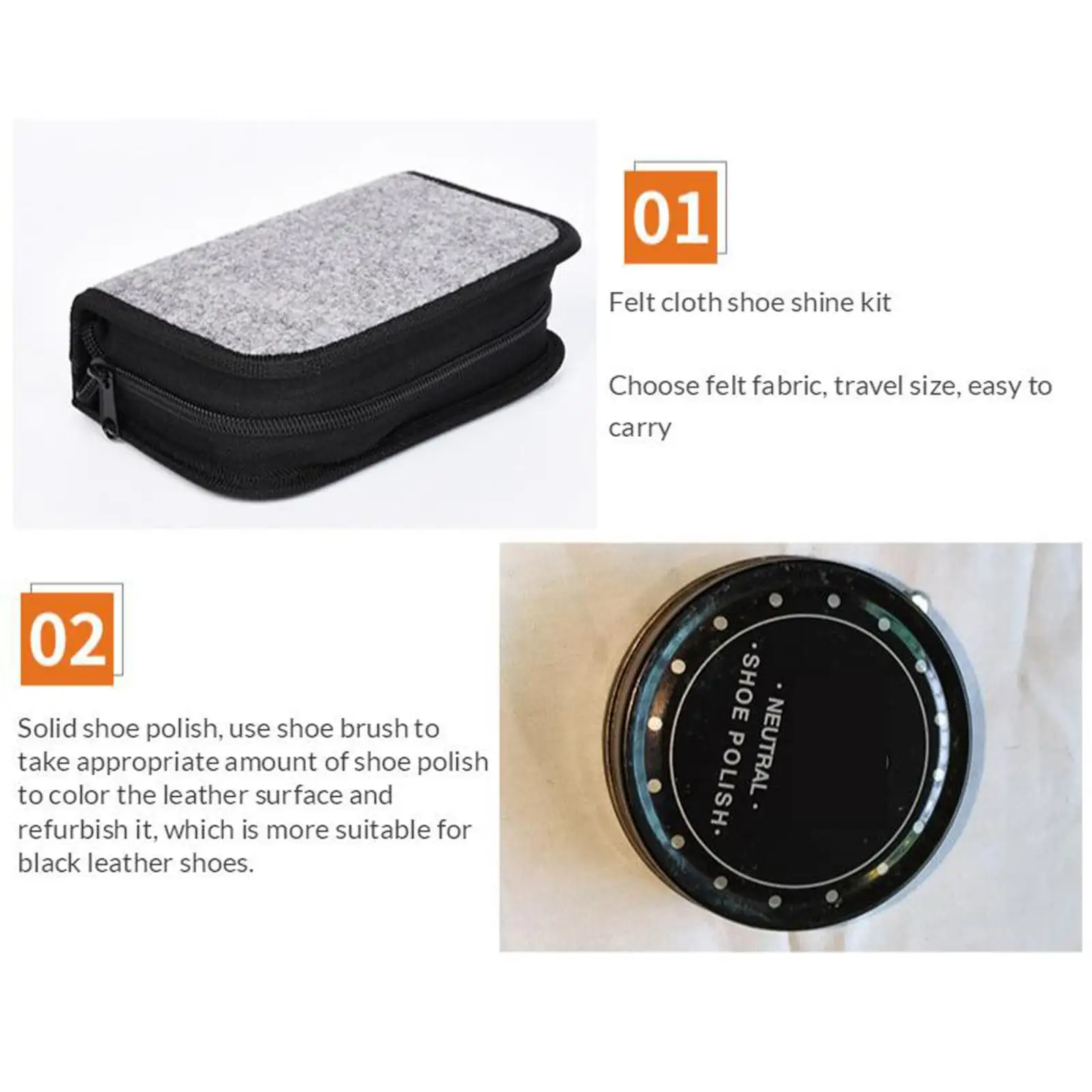 7 in 1 Polishing Brush Set Boots Care Kits Clean Shine Care Kit Portable Shoe Polish Oil Travel Kit for Boots Shoes