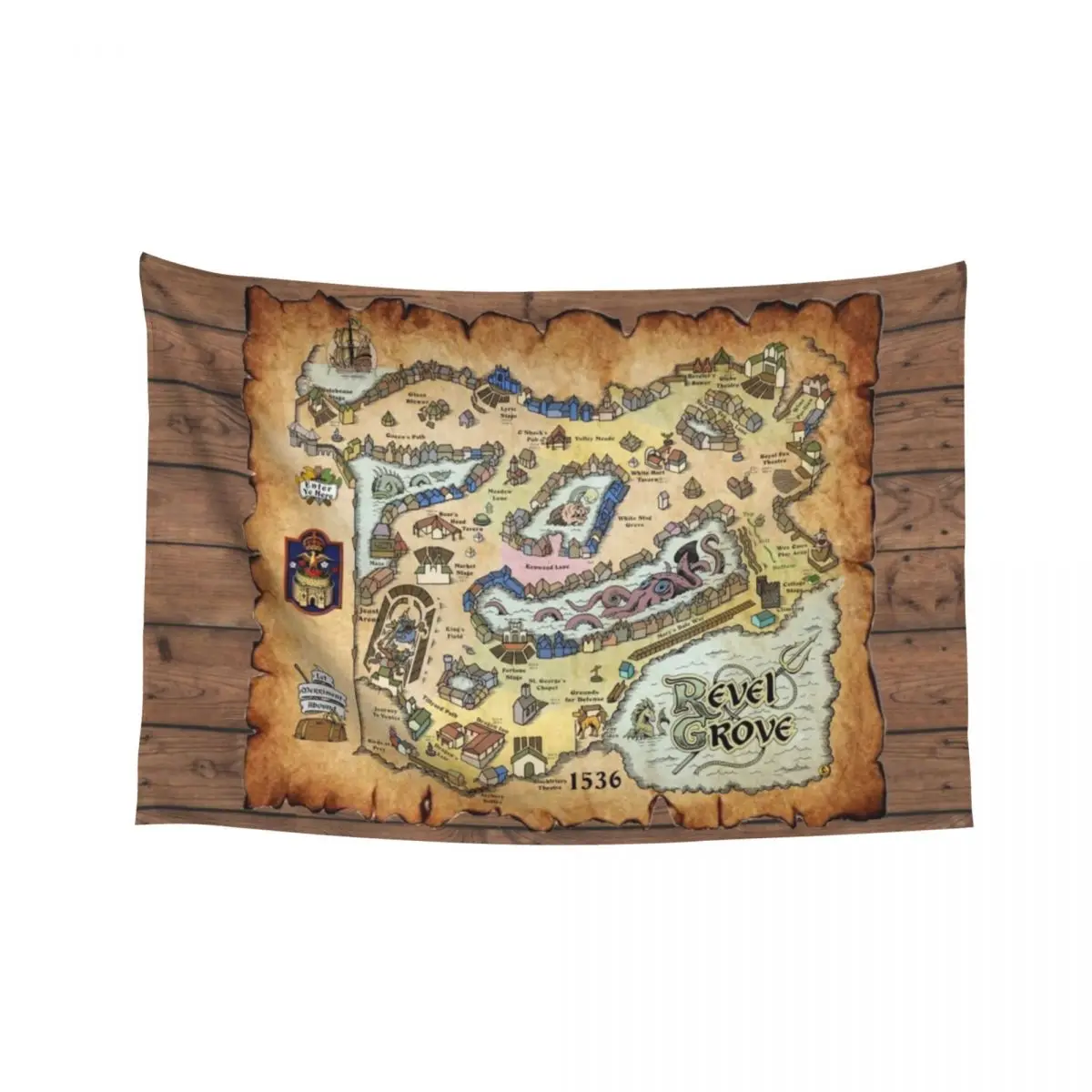 

Map of Revel Grove - 1536 Pt II Covers Tapestry Decoration Room Home Decoration Bedrooms Decor Tapestry