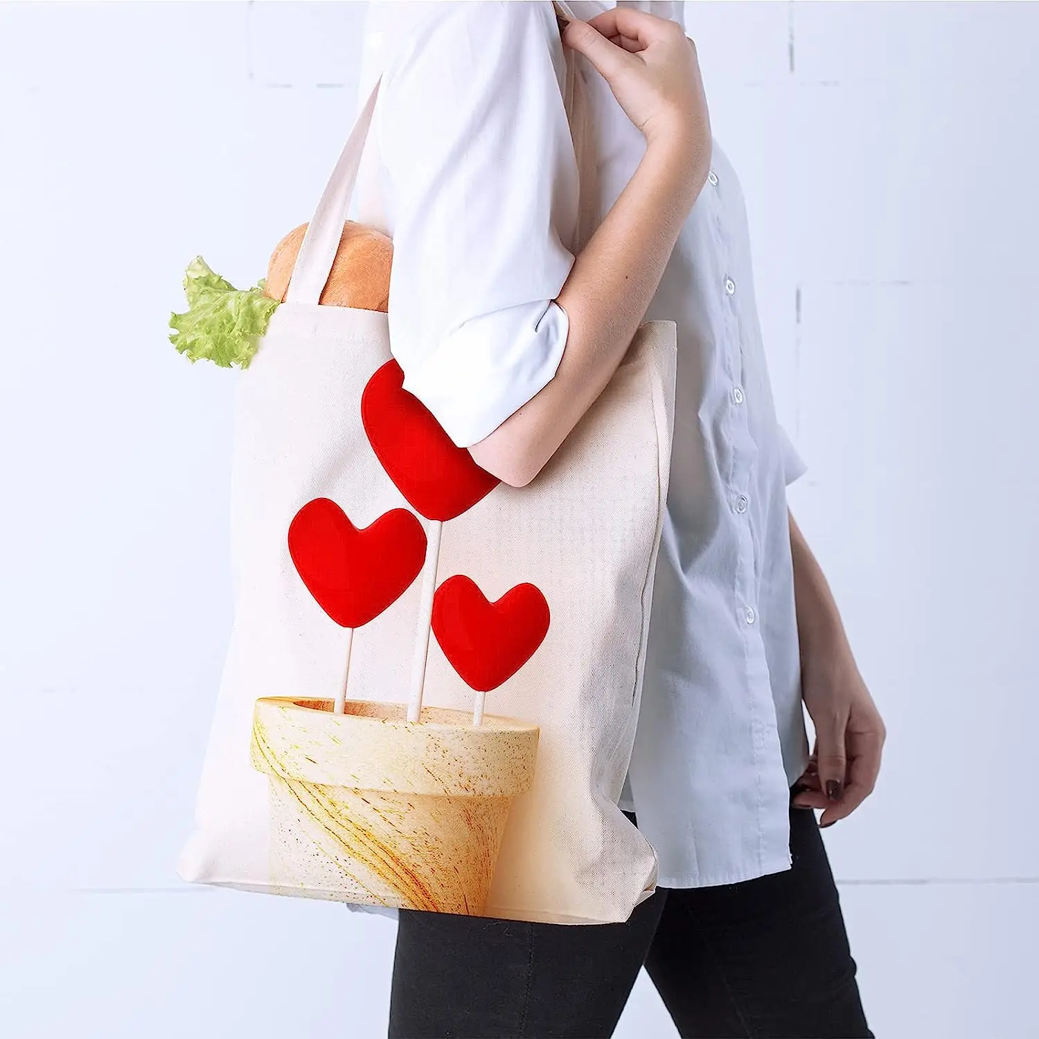 Sublimation Grocery Bags Heat Transfer Blank Products Reusable Polyester Canvas Tote Bag for Decorating DIY Crafting Painted Sup