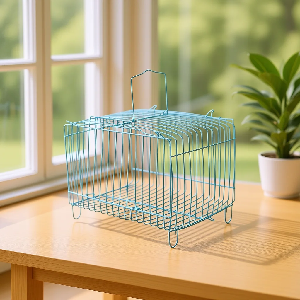 

Portable Parrot Lightweight Steel Wire Carrier For Small Birds Outdoor Travel Walking Hiking Portable Cage Handheld Bird