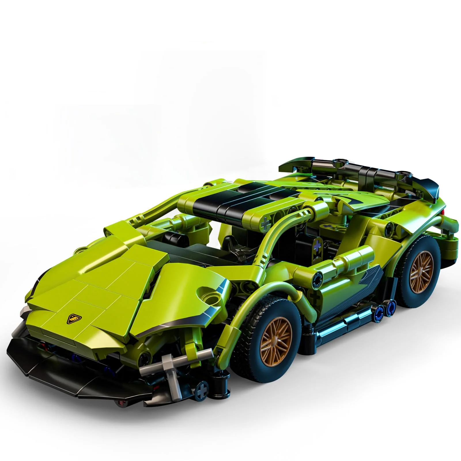 Racing Car Building Blocks 1280PCS 1:14 MOC Speed Sports Car Model Mechanical Assembly Brick Toy Set STEM Gift for Boys Kids Adu