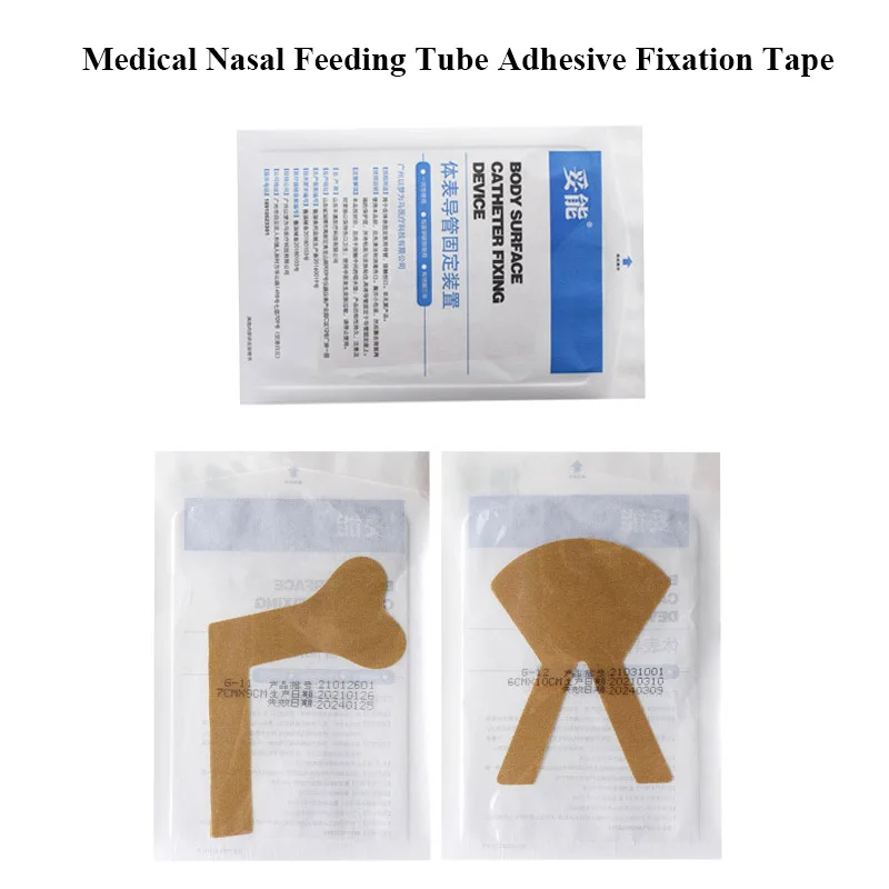 Autocollant fixe respirant pour pont nasal, 20 pièces, Tube gastrique pour l'estomac, Tube d'alimentation nasale, bande adhésive, autocollant de Fixation du cathéter