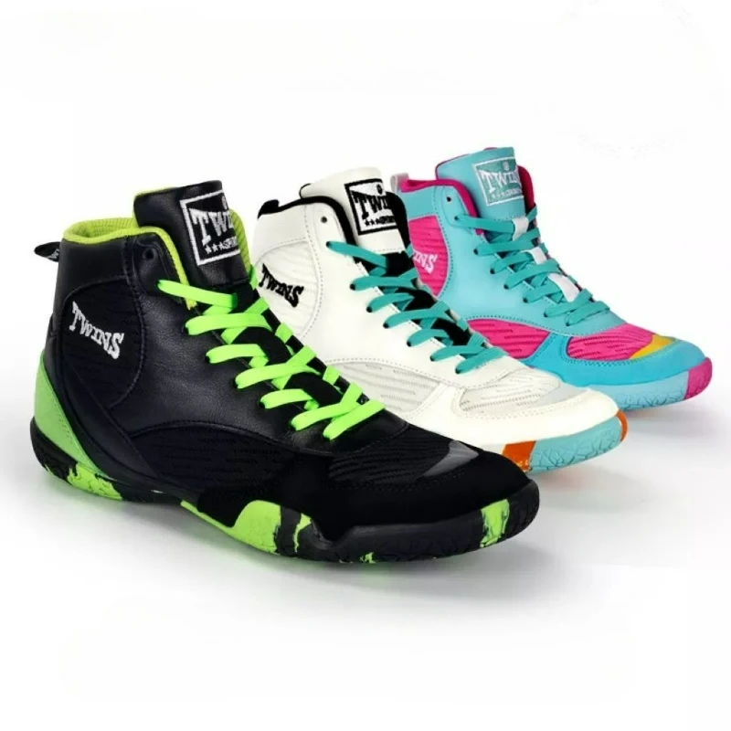 

Профессиональные борцовские ботинки 2026 года для мужчин и женщин, черно-белые спортивные кроссовки, боксерские ботинки для пар, элитные бойцовские ботинки