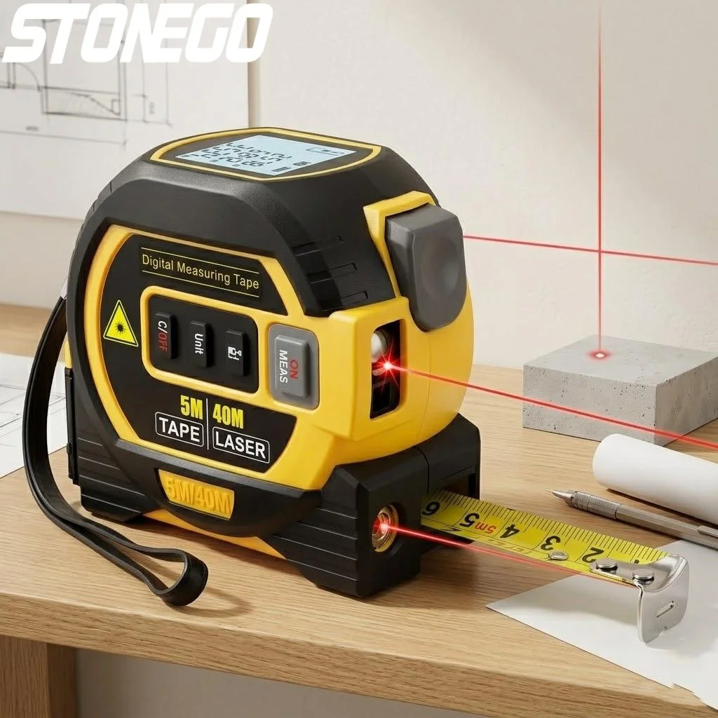 高精度3in1レーザーテープメジャー-40m-60m-赤外線距離測定ツール-省エネスマートルーラー