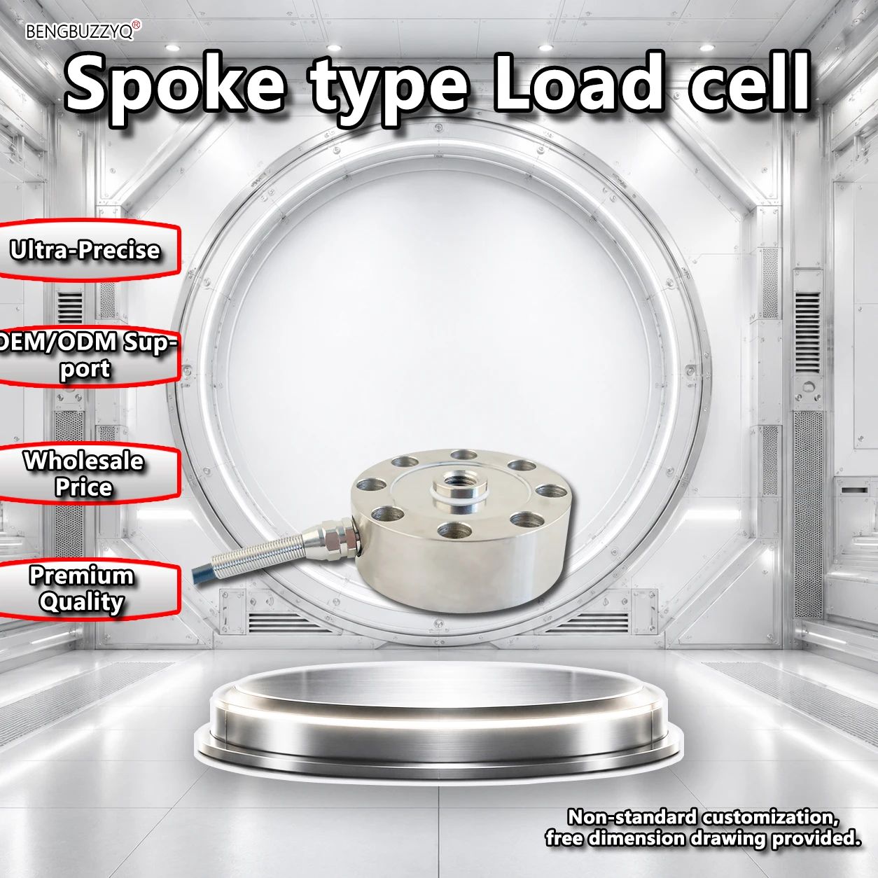 Industrial Spoke Load Cell Alloy Steel Pressure Sensor High Accuracy Tension Force Measurement