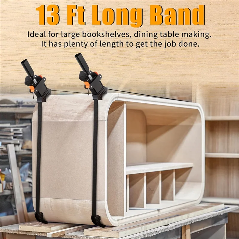 ABSS-Strap Clamp Quick Release Band Clamps For Woodworking, Adjustable Picture Frame Clamp Tool