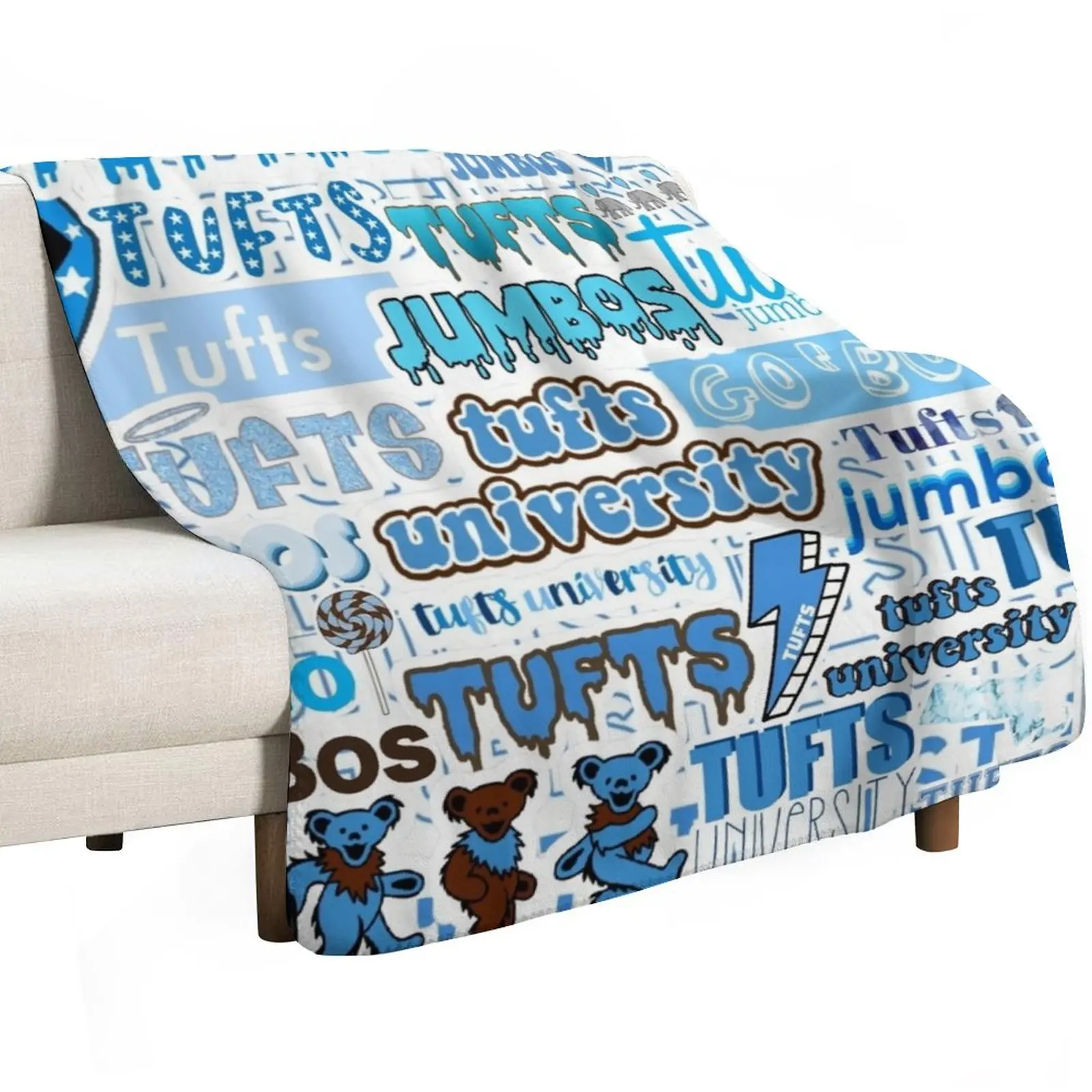 tufts design collage Throw Blanket Designers Sleeping Bag Personalized Gift Fashion Sofas Plaid Cute Plaid Blankets