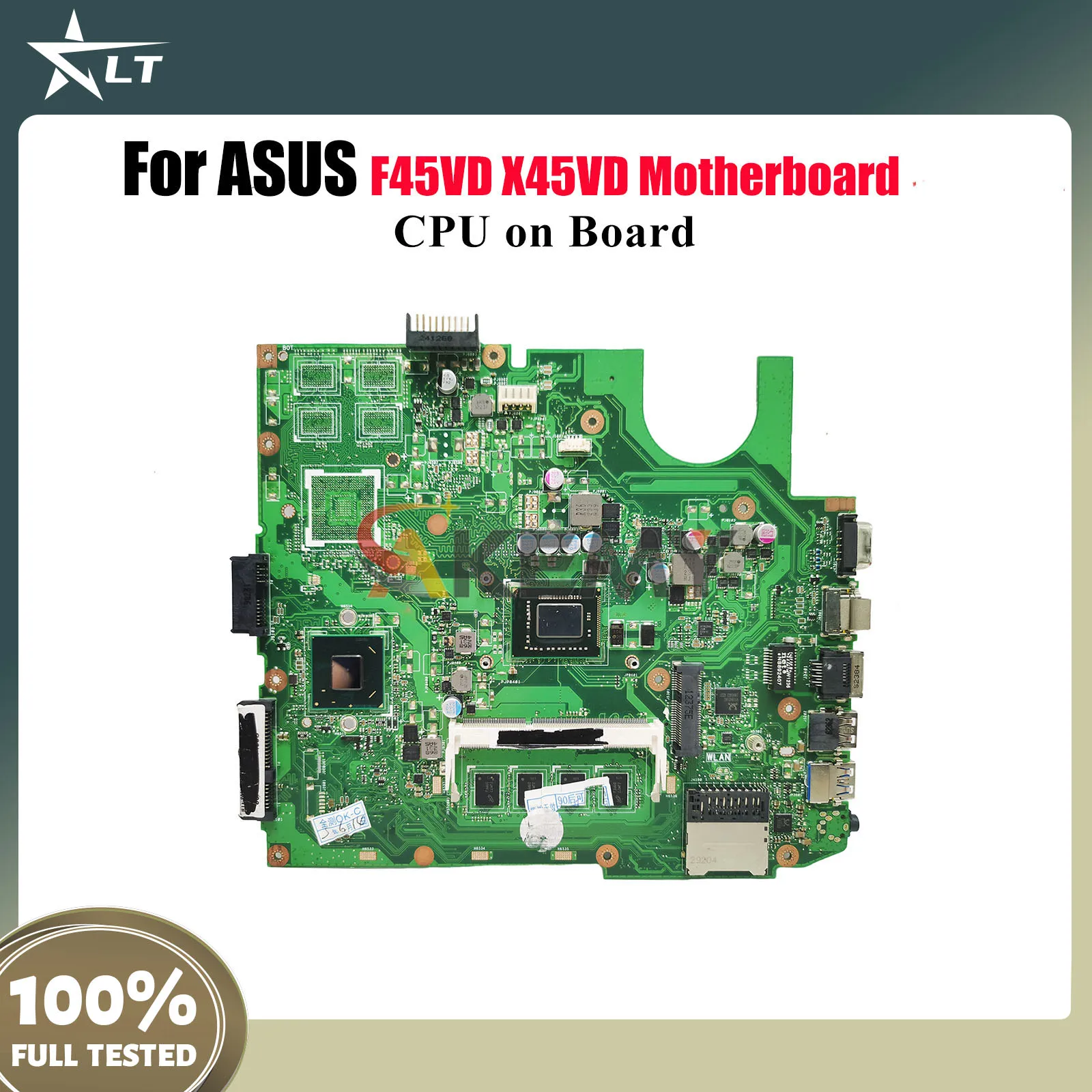 

X45VD Laptop Motherboard For ASUS VivoBook X45VD X45V F45VD Notebook Mainboard With CPU 100% tests OK fast shipping High quality