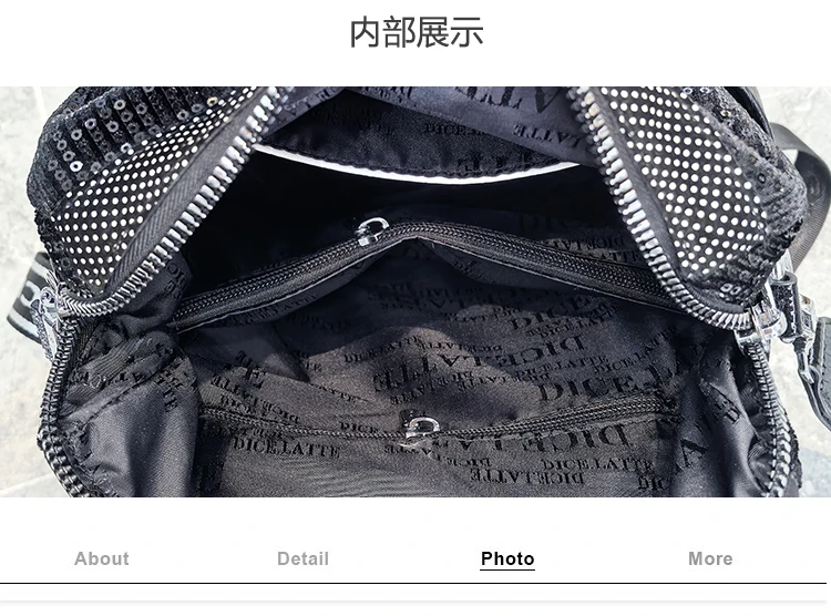 Sequined Backpack Women's 2025 New Mochilas Para Mujer Fashion Casual Backpack Large Capacity Travel Bag Pack