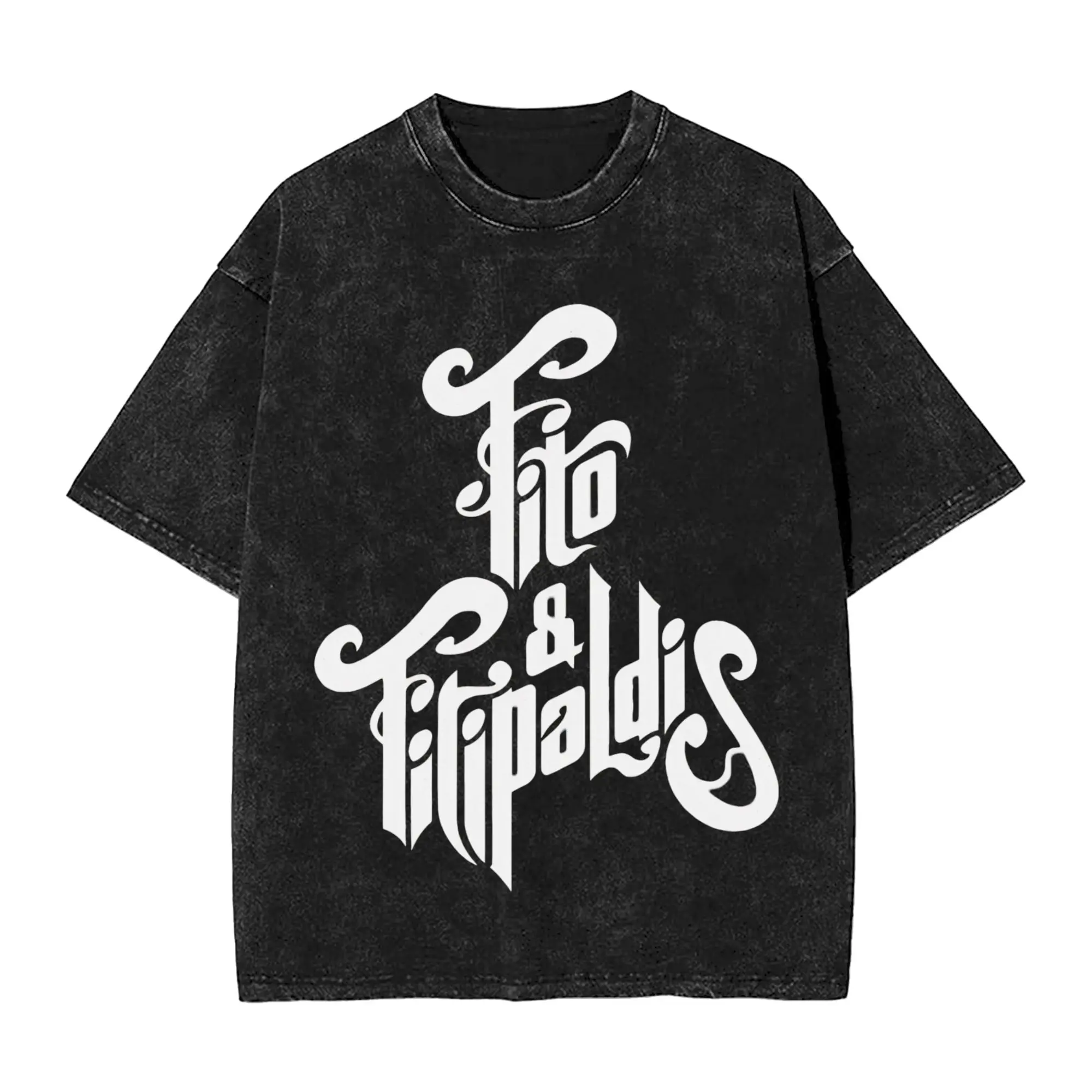 

Summer Fito Fitipaldis Band Rock Spanish FITO Y FITIPALDIS Washed T Shirts Outfit Harajuku T-Shirt for Men Women Tees