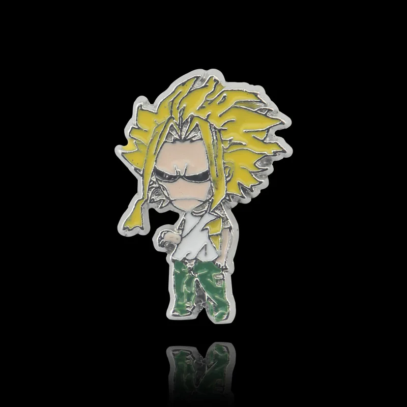 Broche esmaltado de Anime My Hero Academy Midoriya Izuku Todoroki Shoto figura de dibujos animados alfileres de solapa de Metal para fanáticos mochila joyería