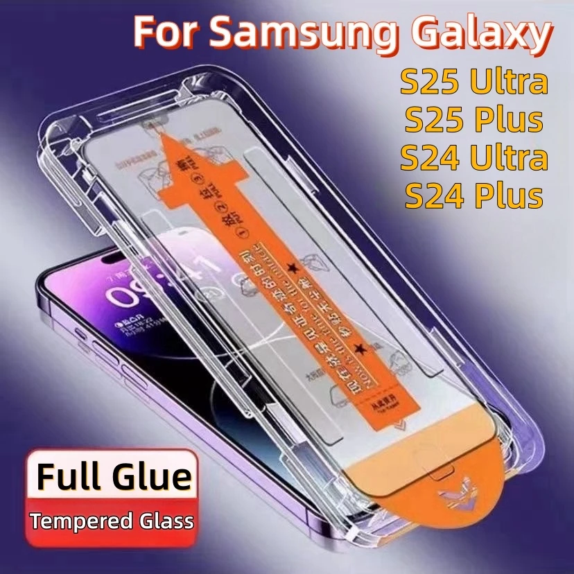FOR Samsung Galaxy S25 S24 Ultra S24 Plus Toughened Glass  Screen Protector Phone With Install Kit Remove Explosion