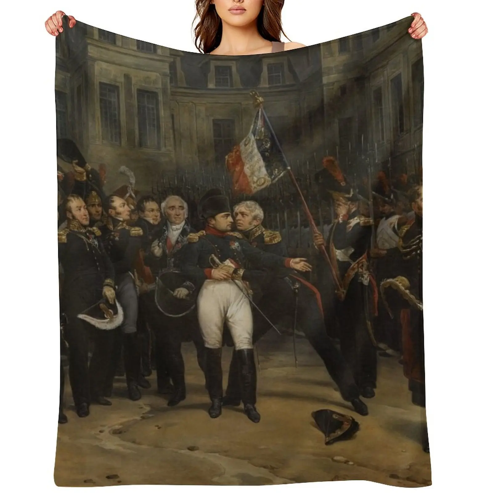 

Napoleon's farewell to his Imperial Guard Throw Blanket Large Thermals For Travel Picnic Hairy Blankets