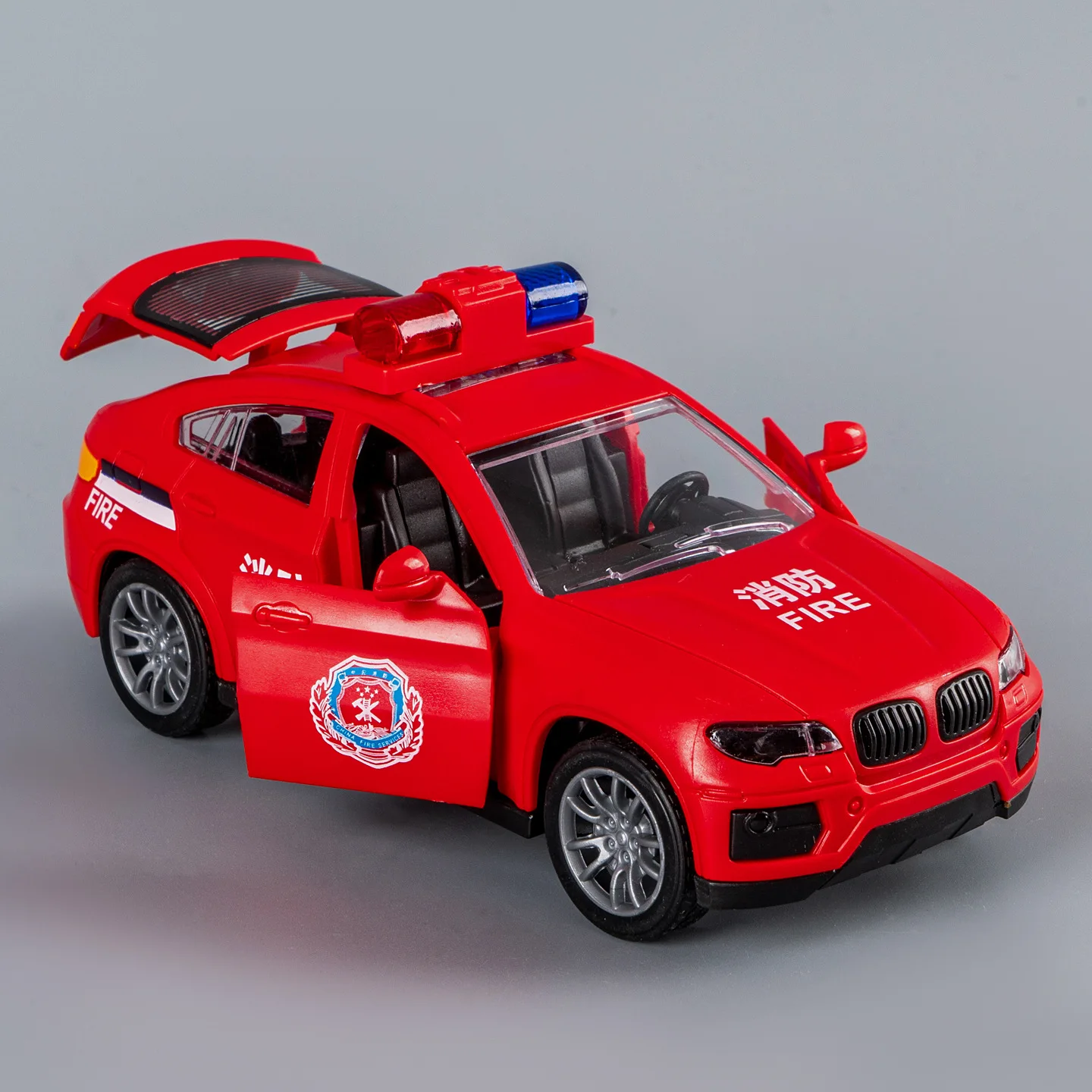 Speelgoedauto voor kinderen kan de deur openen Traagheid Politievoertuig Brandweerwagen Ambulance Kinderen Simulatie Automodel Trek auto Speelgoedcadeau