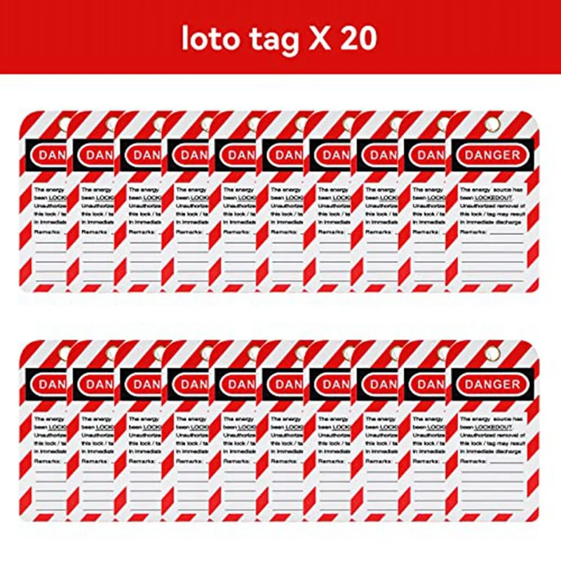 Блокировка устройства Tagout Tag Kit Блокировка выключателей Универсальная электрическая подходит для блокировки бирки Набор